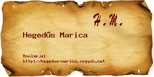 Hegedűs Marica névjegykártya